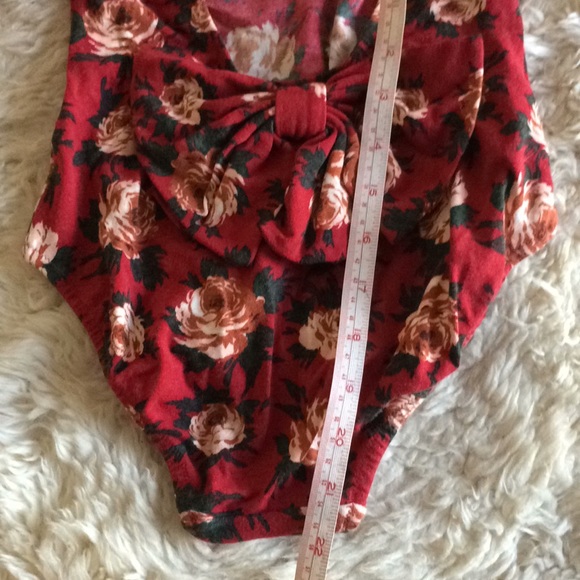 SUGAR Japanese vintage rose  print swim suit - Picture 5 of 7